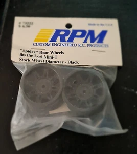 RPM Spider Black Rear Wheel Team Losi Mini T 1.0 1/18th Mini-T 73222 Felgen - Bild 1 von 1