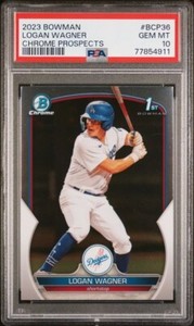 Logan Wagner 2023 1st Bowman Chrome #BCP-36 PSA 10 GEM MINT Dodgers