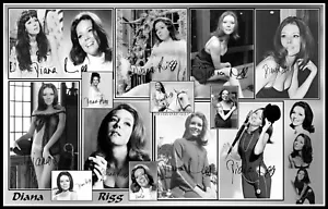 Imagen de lienzo de algodón Diana Rigg, firmada, collage. Edición Limitada (DR-3) - Imagen 1 de 1