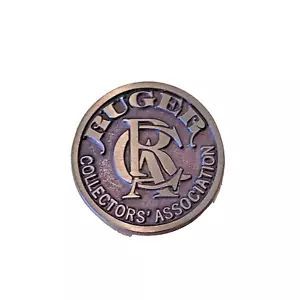 Armas de fuego vintage de los años 70 con hebilla de cinturón de bronce de la Asociación de Coleccionistas Ruger - Imagen 1 de 4