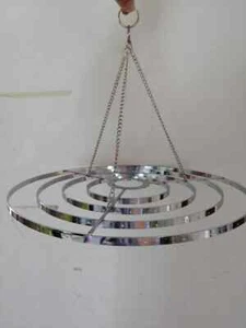 Chrome Hanger Centerpiece Chandelier Frame Party Crystal Beads Hanging Decor - Picture 1 of 5