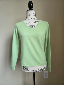 Talbots Suéter Cachemira Verde Menta Cuello en V Mujer S - Imagen 1 de 11