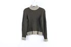Vtg 90s Streetwear Womens Medium Merino Wool Blend Chunky Knit Mock Neck Sweater