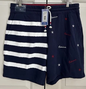 NWT Cremieux size L peacoat blue white stars stripes casual shorts mens - Picture 1 of 5