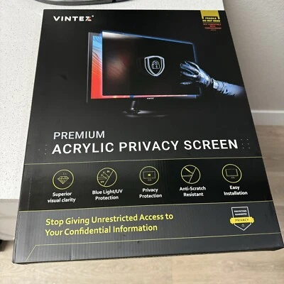 VINTEZ Universal Acrylic 17” - 19” SQUARE (5:4)  Computer Privacy Screen Filter - Image 1 of 4