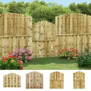 More details for garden gate impregnated pinewood arched design patio outdoor fence door vidaxl