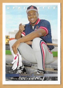 ALBERT BELLE CLEVELAND INDIANS #586 - CUBIERTA SUPERIOR CASI NUEVA - MONTADA 1993 - Imagen 1 de 2