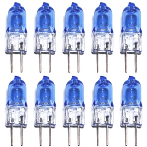 10x Mini G4 halogen lamp 20W 12V Blue Halogen Chandelier Replace Warm White - Picture 1 of 12