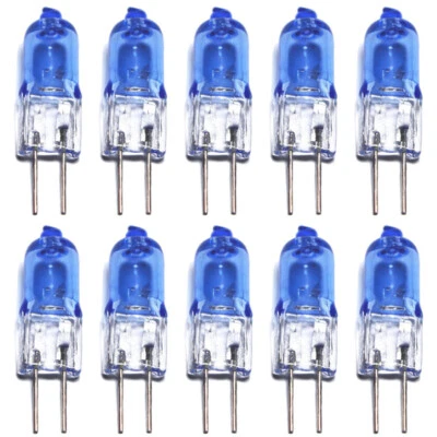 10x Mini G4 halogen lamp 20W 12V Blue Halogen Chandelier Replace Warm White - Image 1 of 4