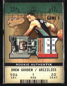 Drew Gooden 2002 Fleer Authentix /1250 RC #104  Basketball Card