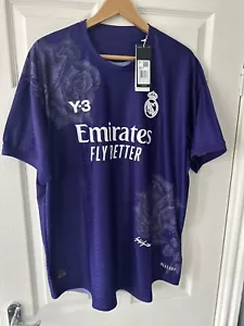 adidas Real Madrid Y-3 23/24 Authentic Fourth Jersey Purple Size XL BNWT 🔥 🆕 ✅ - Picture 1 of 3