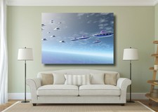 UFO Space Ship Flying Saucer Large Poster Wall Art Print - A0 A1 A2 A3 Maxi