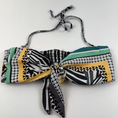 Becca Twist Reversible Bandeau Wireless Halter Bikini Top  Multicolor  L   NWT - Image 1 of 4