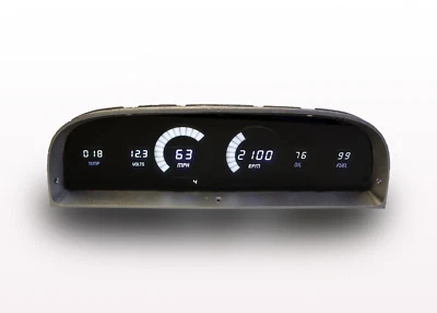 Panel de tablero digital para camioneta Chevy 1960-1963 indicadores LED blancos para motor LS hecho en EE. UU. Foto 1 de 4