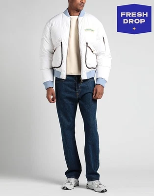 RRP€1355 DSQUARED2 Down Puffer Bomber Jacket IT56 US46 XXXL Logo Ribbed Neck - Image 1 of 4