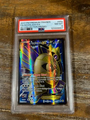 POKEMON 2017 XY Promo Prem Trainer Coll Full Art AEGISLASH EX #65a PSA 8 - Image 1 of 2