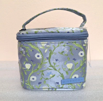 Bolso de Viaje Cosmético Floral Satinado Azul Givenchy Bolso de Tocador Pochette Foto 1 de 4