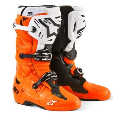 Botas Alpinestars Tech 10 Enduro Masculinas ATV MX Offroad Laranja Branco Preto 11 - Imagem 1 de 4