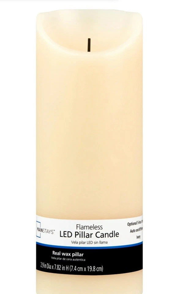 Беспламенная светодиодная стойка-свеча MAINSTAYS 2 шт. - Изображение 1 из 1