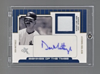 Don Mattingly 2004 Fleer E-X #ST/DM Signings-of-the-Times-Pewter #/33 Hard Case - Image 1 of 2