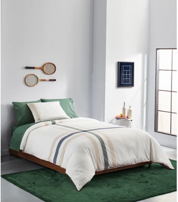 Juego de edredón cruzado de 2 piezas Lacoste Home Southfield, doble - blanco Foto 1 de 3