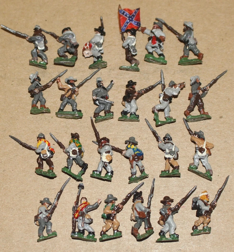 Infantería Confederada Guerra Civil ACW Bien Pintada 15mm (24) Foto 1 de 1