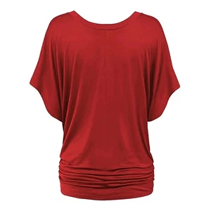 Largesized Vneck Tshirt for Women Comfortable Short Sleeve Casual Wear - Picture 1 of 108