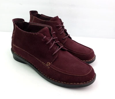 Clarks Collection Nikki Class Womens Size 10 W Purple Suede Chukka Ankle Shoes - Image 1 of 4