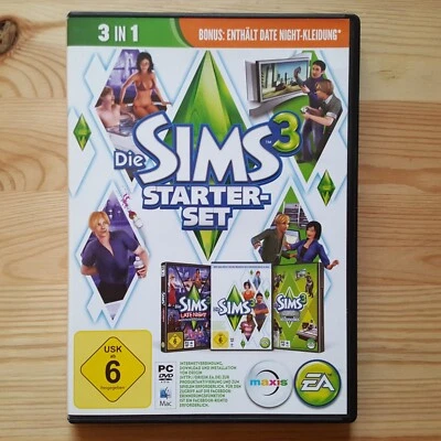 PC Die Sims 3 Starter-Set in Hülle OVP 3 in 1 (3 CDs) - Bild 1 von 2