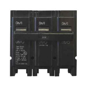 Eaton BR350 Circuit Breaker, 240V, 50A, 10kA, 3 Poles, Thermal Magnetic Trip - Picture 1 of 1