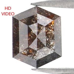 1.12 CT Natural Loose Hexagon Shape Diamond 7.10 MM Brown Color Diamond LQ2416 - Picture 1 of 8