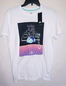 Boys Youth Adidas Short Sleeve T-Shirt New NWT Size XL Space - Picture 1 of 3