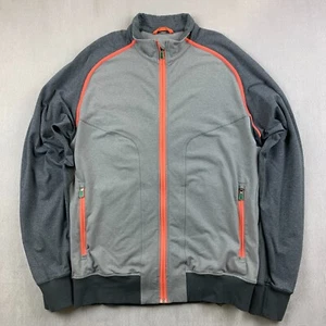 Suéter Lululemon Para Hombres XL Gris Bloque de Color Cremallera Completa Chaqueta de Pista Bolsillos Elásticos - Imagen 1 de 7