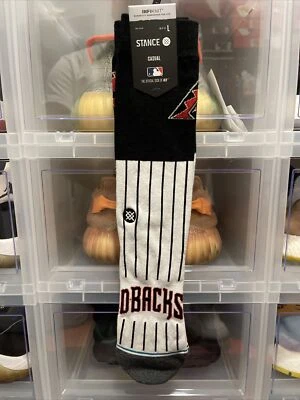 ARIZONA DIAMONDBACKS STANCE LOGO PERFORMANCE CREW SOCKS SIZE L 9-13 - Image 1 of 3