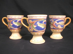 Pfaltzgraff Villa Della Luna Pedestal Mugs Group of 3 - Picture 1 of 12