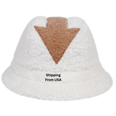 Appa Bucket Hat,  Avatar The Last Airbender, Fluffy Fur Bison Bucket Hat Cap - Image 1 of 4