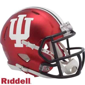 Neu im Karton Riddell Mini Speed Indiana Hoosiers Mini Helm matt rot - Bild 1 von 3