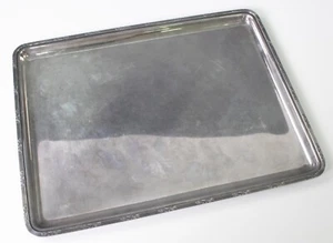 Mappin & Webb London Silber-Tablett, verzierter Rand, punziert, 478 g - Picture 1 of 3
