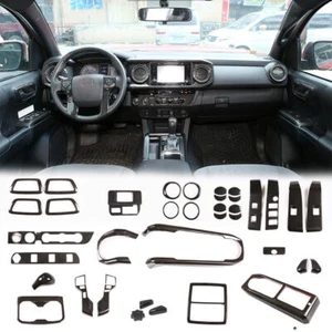 38 piezas kit de control central interior de fibra de carbono ajuste para Toyo*ta Tacoma 2016-22 - Imagen 1 de 12