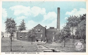 GA~GEORGIA~CEDARTOWN~PLANTA DE AGUA Y LUZ~C.1920 - Imagen 1 de 3