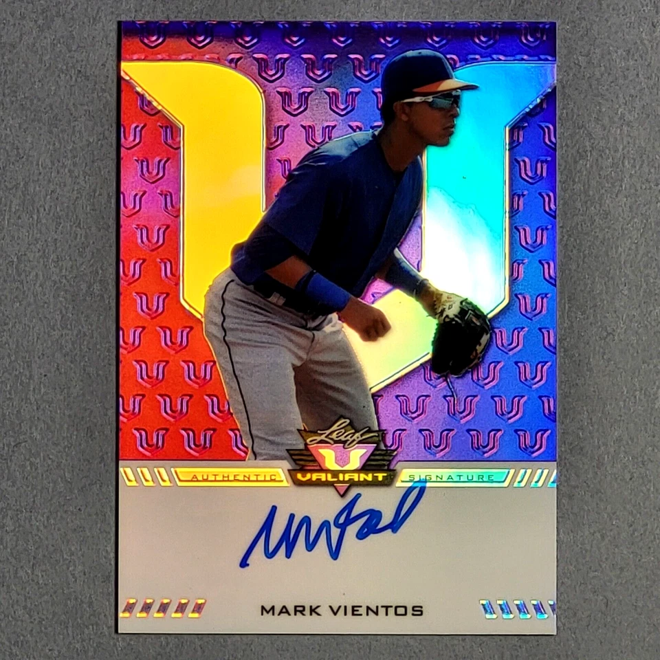 2017 Leaf Valiant Draft Purple Prizm, Mark Vientos Auto RC SSP #d/15 Mets Rookie - Image 1 of 1