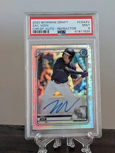 Bowman Draft 2020 - Selecciones de borrador cromadas refractor de autógrafos #CDA-ZV Zac Veen... - Imagen 1 de 2