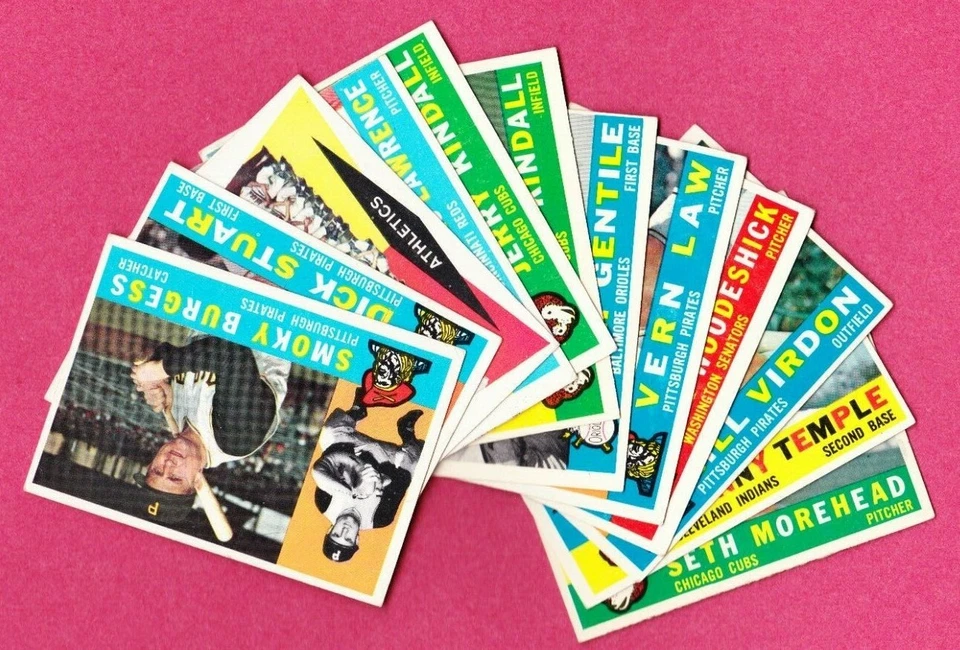 1960 Topps Baseball Cards, complete your set, cards #3 - 199, G to VG to EX+ - Image 1 of 1