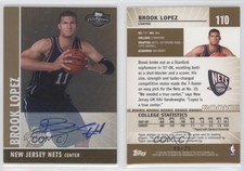 2008-09 Topps Co-Signers Rookie Gold Auto /25 Brook Lopez #110 Rookie Auto RC