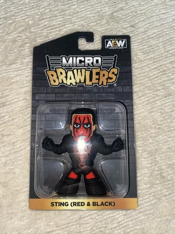 Sting Red And Black Limited Micro Brawlers Pro Wrestling Crate Exclusive AEW Cover