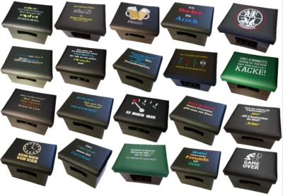 Premium Bierkasten Sitz Sitzkissen Bierkiste Aufsatz Hocker Kunstleder Polster - Bild 1 von 4