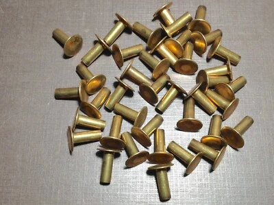 40 piezas 8-8 x 1/2" NORS latón macizo embrague freno remaches tubulares Hecho en EE. UU. se adapta a GM Foto 1 de 4