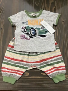 Peek Kids Baby Boys Size 3-6 Months Monza Race Car Cotton Pants Set NWT - Picture 1 of 3
