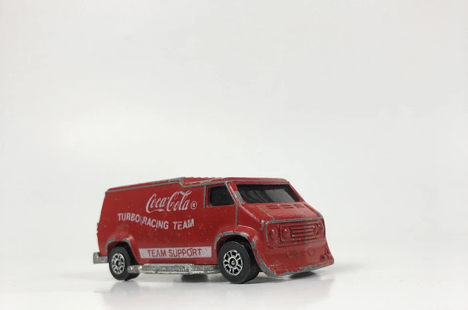 Corgi Coca-Cola Turbo Racing Team Hot Rod Custom Van Team Support Diecast - Image 1 of 4