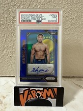 shavkat rakhmonov 2023 Chronicles National Pride Signature Blue 07/49 PSA 9